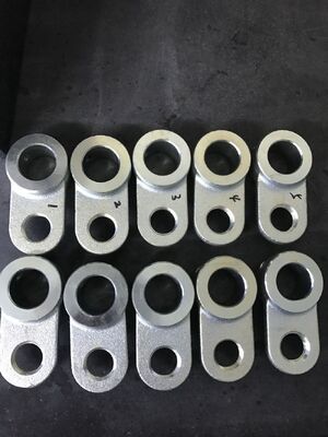calidad  Custom Made Forged Detent Pin Holder Parts in Q235 Steel with Galvanized Surface and +/-0.1mm Tolerance fábrica